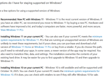 避免升级出现问题：微软建议用户买新电脑安装Win 11