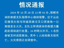 邯郸消防发布“高楼起火”情况通报