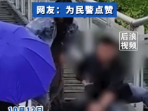 男子街头偷手机被便衣民警当场制服