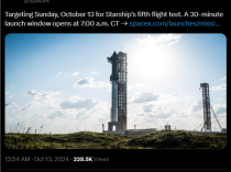 SpaceX星舰最快今晚第5次试飞！马斯克超大胆 首次用“筷子”夹火箭