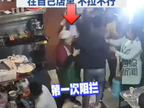 男子酒后骚扰邻桌女生，老板娘回应将其锁喉阻拦，警方通报