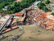 巴西一港口工地发生塌方 目击者称200人被困