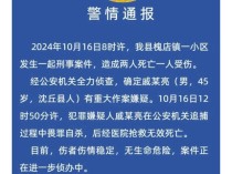 河南一地发生刑事案件致2死1伤 警方通报：犯罪嫌疑人畏罪自杀