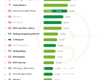 8月全球新能源车型销量榜：比亚迪称霸全球 前20上榜11款车