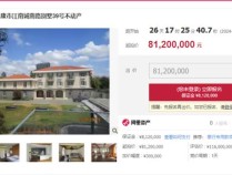 8120万元，这栋江边独栋别墅被拍卖，主人身价曾高达140亿元