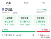 全市场近3800只个股飘绿 A股集体调整