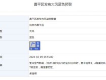 阵风7级左右！北京昌平、门头沟发布大风蓝色预警 户外活动需谨慎