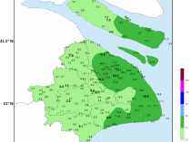 上海今明仍有大雨！明起冷空气影响，下周早间部分地区跌至个位数