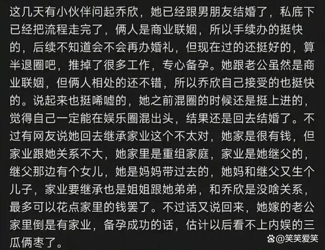 乔欣高调嫁入豪门！背后故事暗藏商业计划？ 白富美与地产大亨联姻