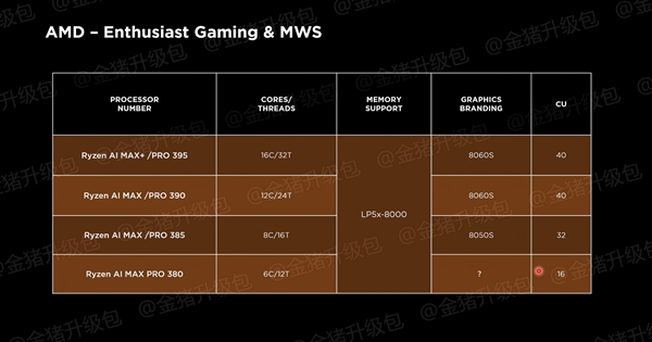 AMD 40单元最强核显有名字了！Radeon 8060S/8050S大战移动版RTX 4070?